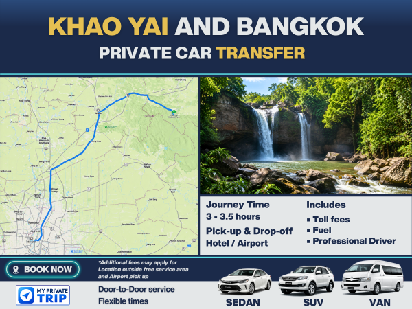 Private Transfer between Bangkok and Khao Yai