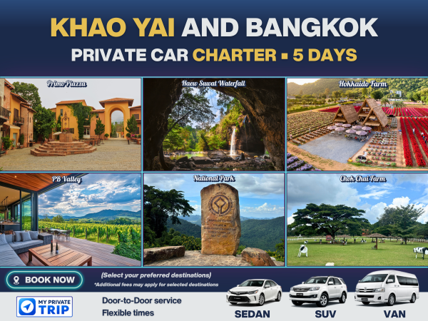 Khao Yai Private Car Charter – 5 Days